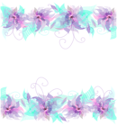 Floral Pink Purple and Blue Decoration PNG Transparent Clipart