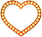 Glowing Heart Border Frame PNG Clip Art Image