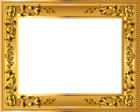 Gold Deco Border Frame Transparent PNG Image