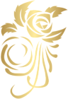 Gold Deco Flower Transparent Clip Art