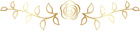 Gold Deco Rose Element PNG Clip Art Image