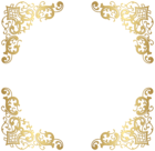 Gold Decorative Corners Transparent Clip Art Image