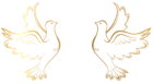 Gold Doves Decoration Transparent PNG Clip Art Image