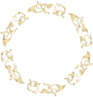 Gold Floral Border Frame Clip Art Image