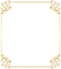 Gold Floral Border Frame Transparent Clip Art