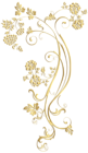 Gold Floral Ornament Frame Clip Art Image