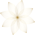 Gold Flower Decoration Transparent Clip Art Image