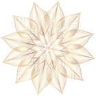Gold Flower Decorative PNG Clip Art Image