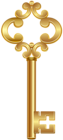 Gold Key PNG Clip Art Image