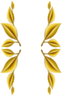 Gold Leaves Decoration PNG Clip Art Image