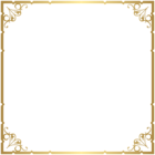 Gold Ornate Border Frame PNG Clipart