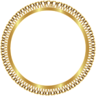 Gold Ornate Round Border PNG Clipart