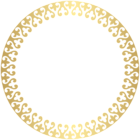 Gold Ornate Round Frame PNG Clipart
