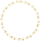 Gold Round Floral Border Transparent Clip Art Image