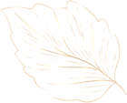 Gold Sketch Leaf PNG Clipart