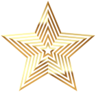 Gold Star Deco PNG Clip Art Image