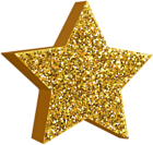 Gold Star Glittering Transparent Clipart