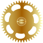 Gold Steampunk Gear PNG Clip Art Image