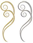 Gold and Silver Decorative Ornaments PNG Clipart