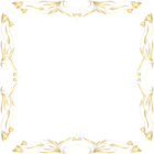 Golden Border Frame PNG Clip Art Image