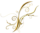 Golden Deco Ornament PNG Clipart