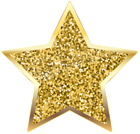 Golden Deco Star Transparent PNG Clip Art