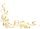 Golden Floral Decoration Transparent PNG Clip Art