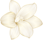 Golden Flower Decor PNG Clipart