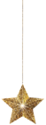 Golden Hanging Star PNG Clip Art Image