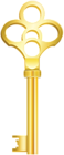 Golden Key Clip Art Image