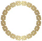 Golden Round Border Frame Transparent PNG Clip Art