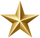 Golden Star PNG Clip Art Image