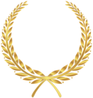 Golden Wreath PNG Clip Art Image
