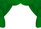 Green Curtains PNG Transparent Clipart