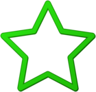 Green Star Border Frame PNG Clip Art