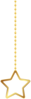 Hanging Gold Star PNG Clipart Image
