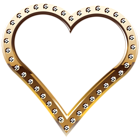 Heart Border Gold PNG Clip Art Image