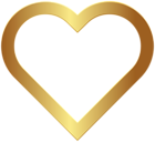 Heart Frame Gold Transparent Image