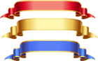 Large Transparent Red Gold Blue Banners PNG Picture