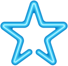 Neon Star PNG Clip Art Image