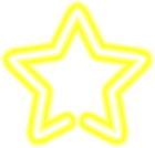 Neon Star Yellow Clip Art PNG Image