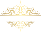Ornate Gold Deco Element PNG Clipart