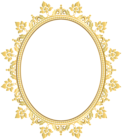 Oval Decorative Border Frame Transparent Clip Art PNG Image