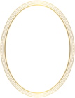 Oval Frame Border PNG Gold Clipart