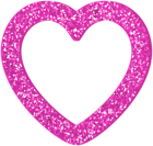 Pink Glitter Heart Border Frame