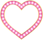 Pink Glowing Heart Border Frame PNG Clipart
