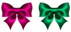 Pink and Green Bow PNG Clipart Picture