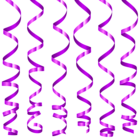 Purple Curly Ribbons PNG Clipart Image