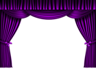 Purple Curtain PNG Clipart Image