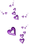 Purple Decorative Hearts Ornaments PNG Clipart
